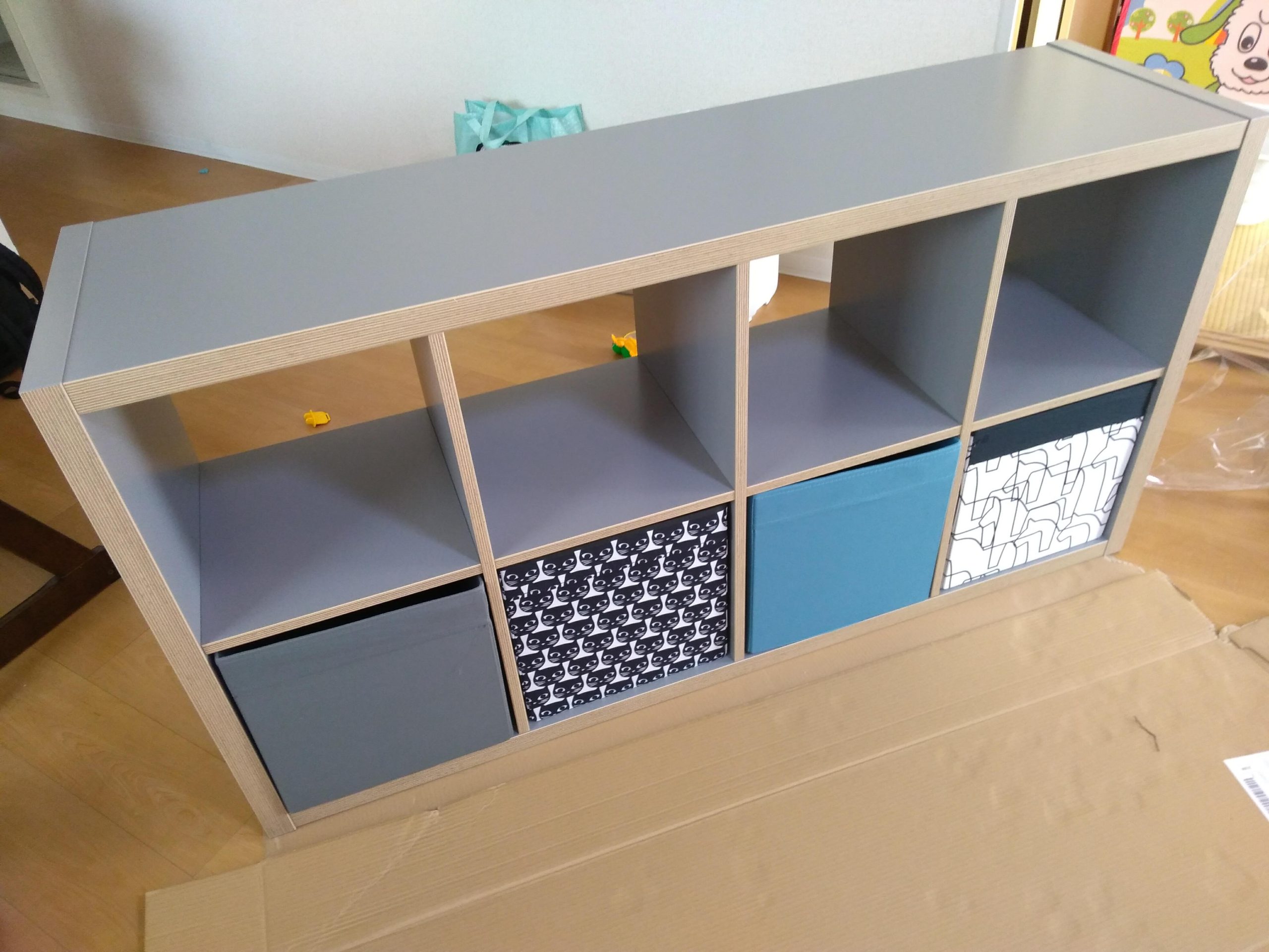 IKEA】KALLAXの組み立て＆レビュー|子供のおもちゃ収納に最適
